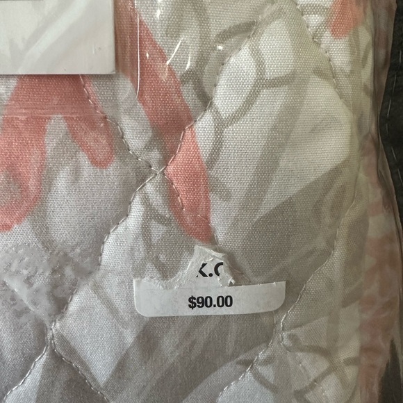Reversible Queen Quilt Set 6-Piece Coral Reef Coral and Gray NWT - Picture 5 of 6